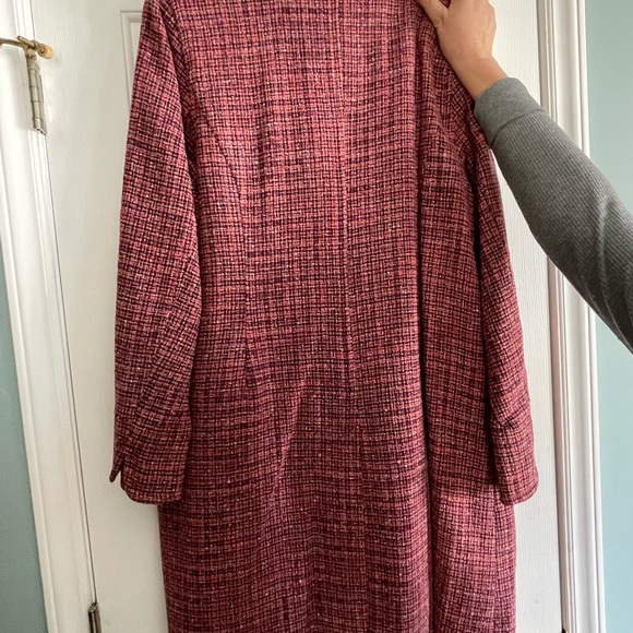 Garnet Hill Chic Pink Tweed Coat - Picture 2 of 9
